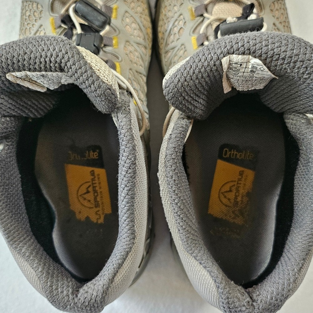 La Sportiva Synthesis Mid GTX Womens Hiking Trail Boots Gray Yellow Gore-Tex 7.5 - Picture 5 of 16
